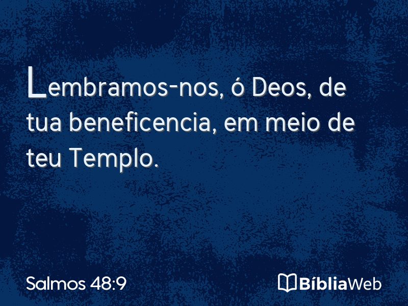 Salmos 48:9 em imagem para compartilhar