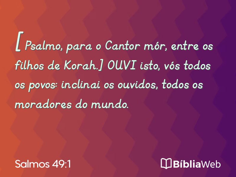 Salmos 49:1 em imagem para compartilhar