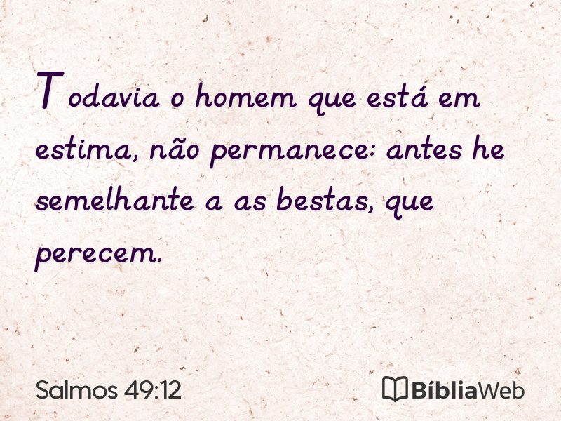 Salmos 49:12 em imagem para compartilhar