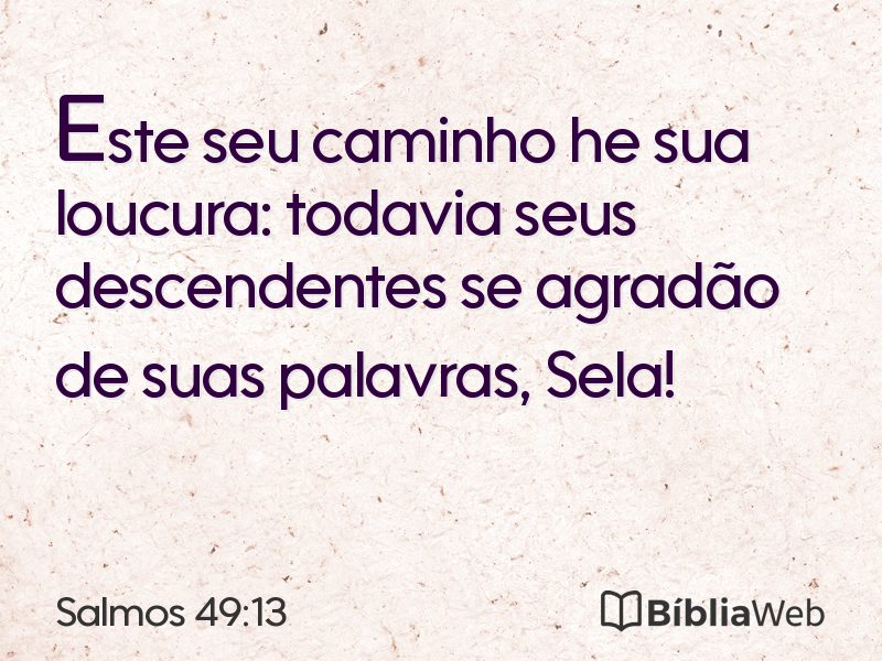 Salmos 49:13 em imagem para compartilhar