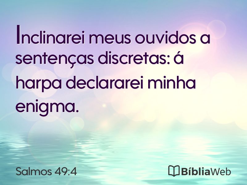 Salmos 49:4 em imagem para compartilhar