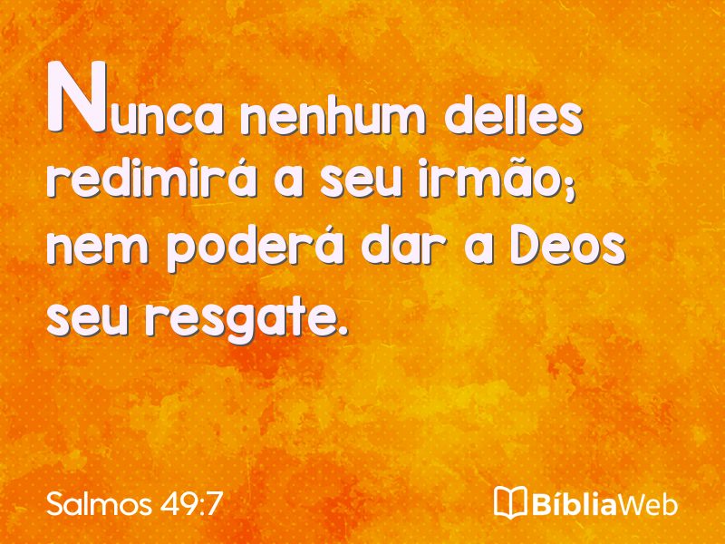 Salmos 49:7 em imagem para compartilhar