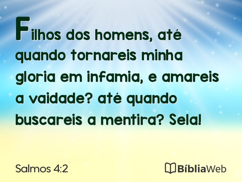Salmos 4:2 em imagem para compartilhar