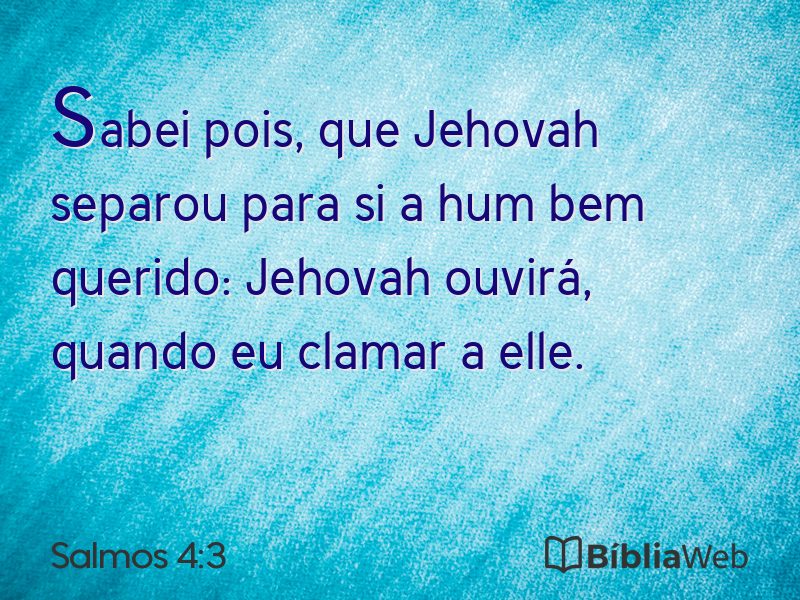 Salmos 4:3 em imagem para compartilhar