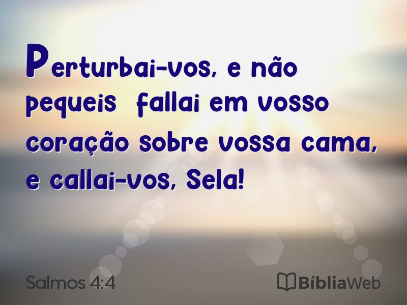 Salmos 4:4 em imagem para compartilhar