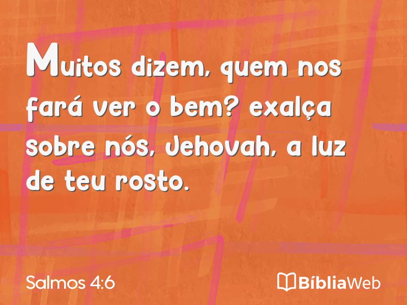 Salmos 4:6 em imagem para compartilhar