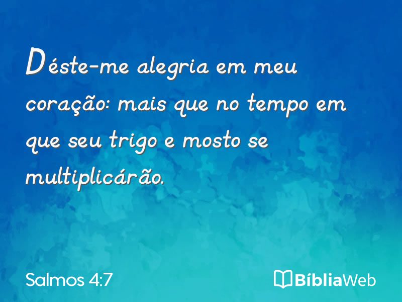 Salmos 4:7 em imagem para compartilhar