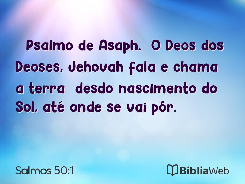 Salmos 50:1 em imagem para compartilhar
