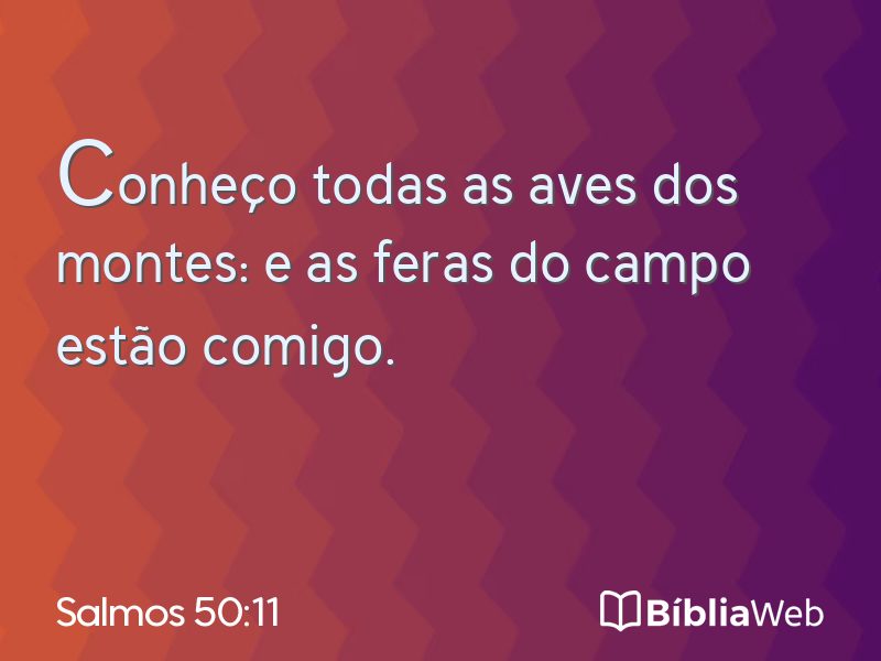 Salmos 50:11 em imagem para compartilhar