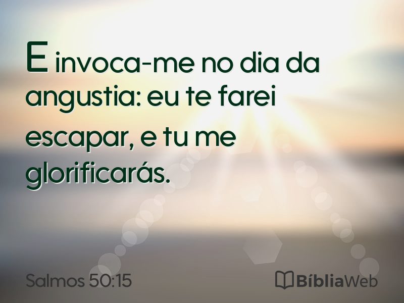Salmos 50:15 em imagem para compartilhar