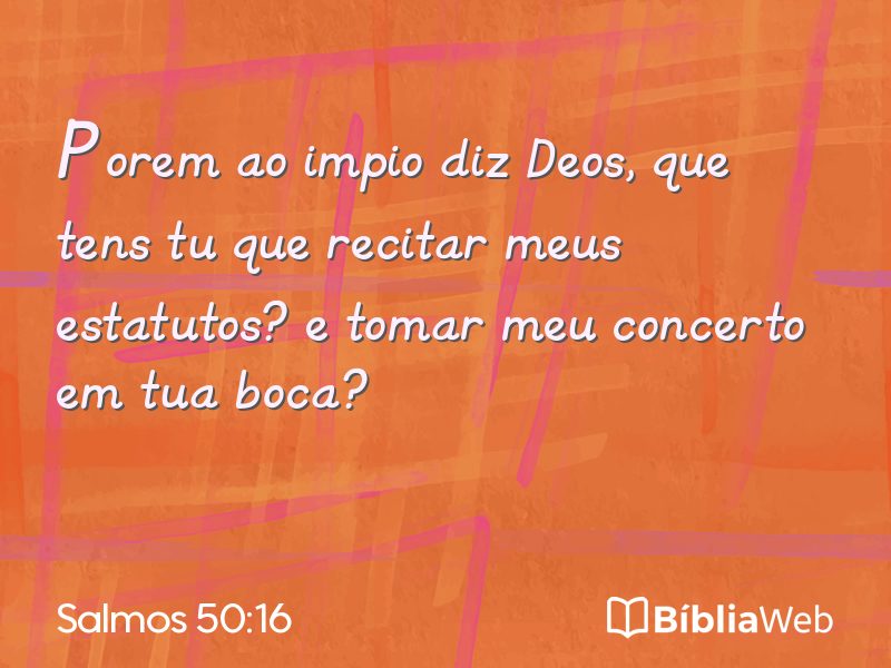 Salmos 50:16 em imagem para compartilhar