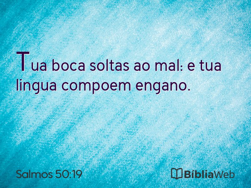 Salmos 50:19 em imagem para compartilhar
