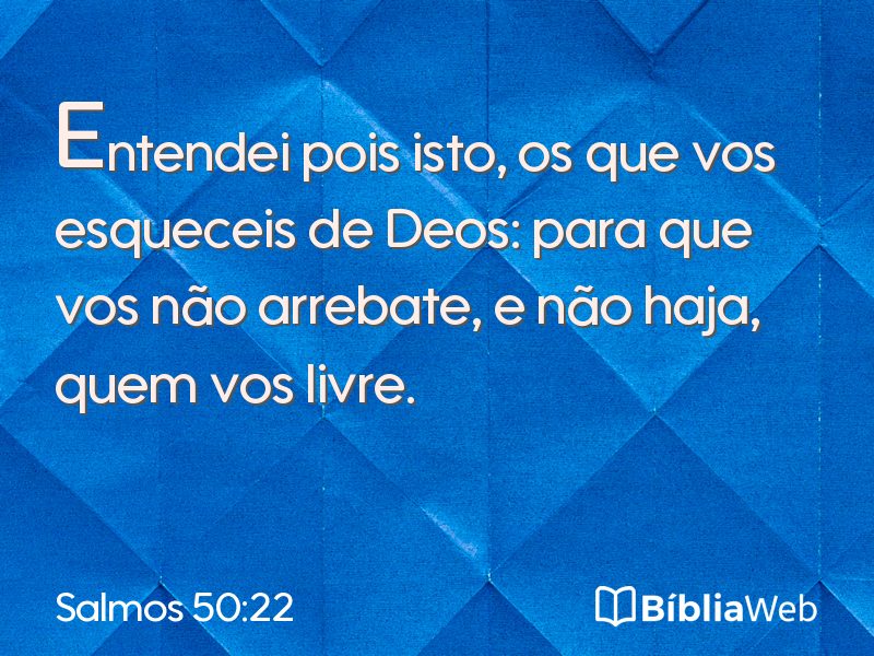 Salmos 50:22 em imagem para compartilhar