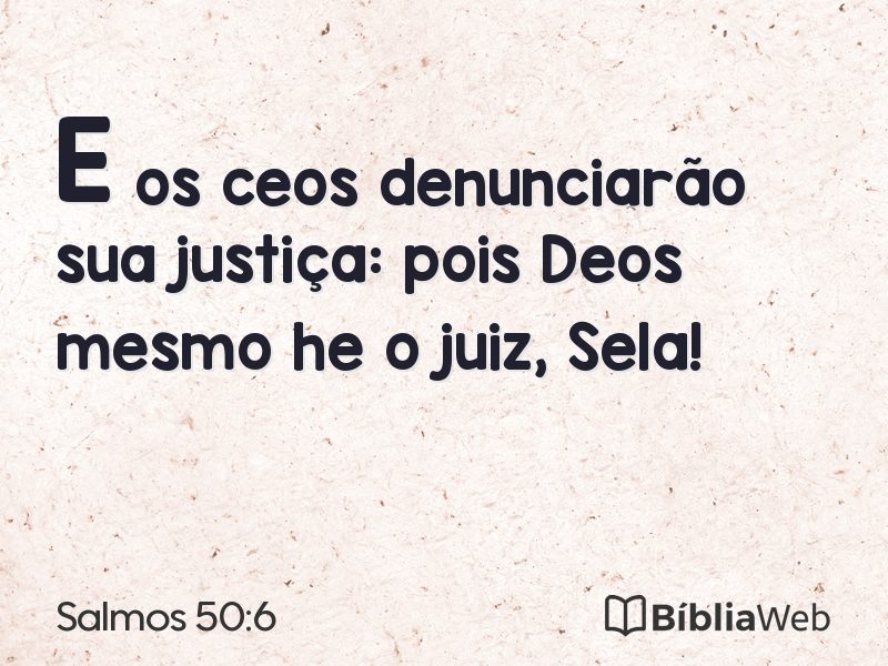 Salmos 50:6 em imagem para compartilhar