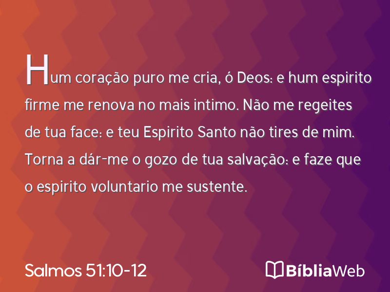 Salmos 51:10-12 em imagem para compartilhar