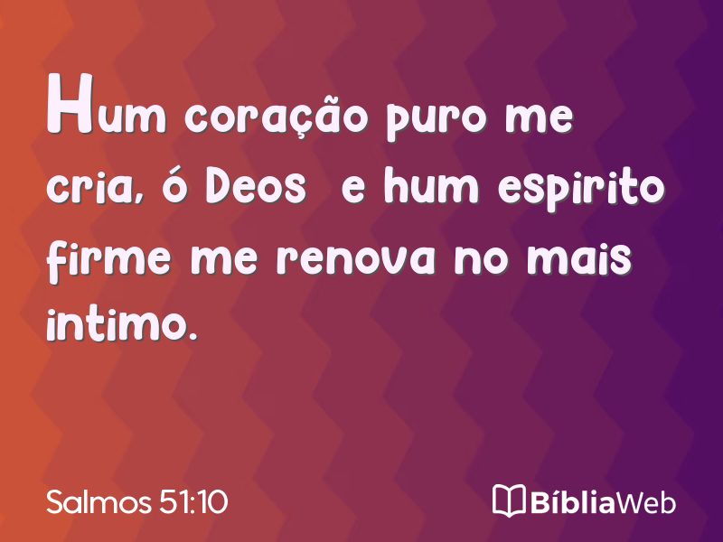 Salmos 51:10 em imagem para compartilhar
