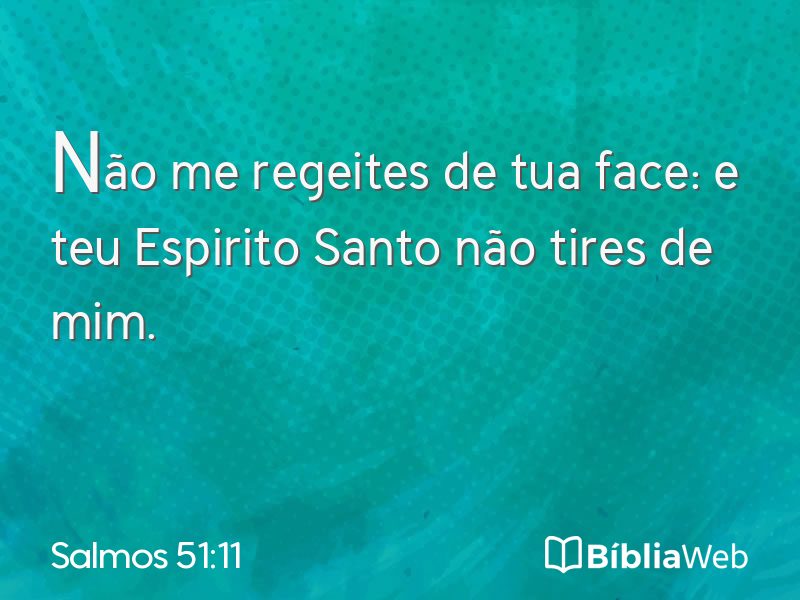 Salmos 51:11 em imagem para compartilhar