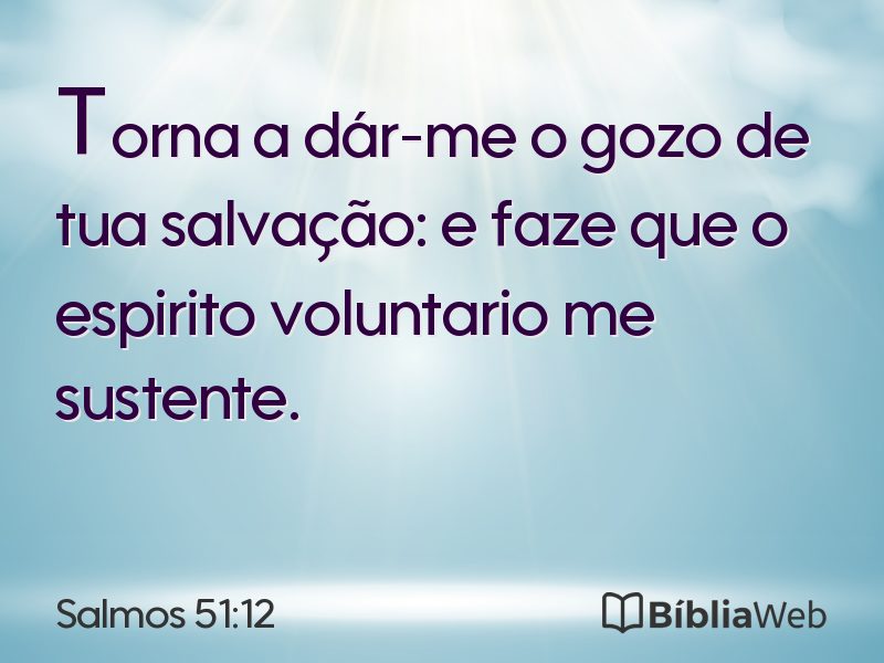 Salmos 51:12 em imagem para compartilhar