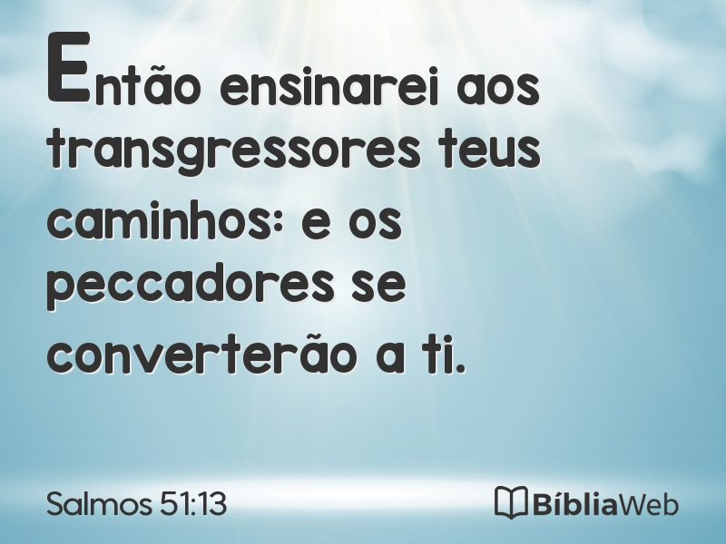 Salmos 51:13 em imagem para compartilhar