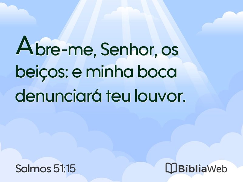 Salmos 51:15 em imagem para compartilhar