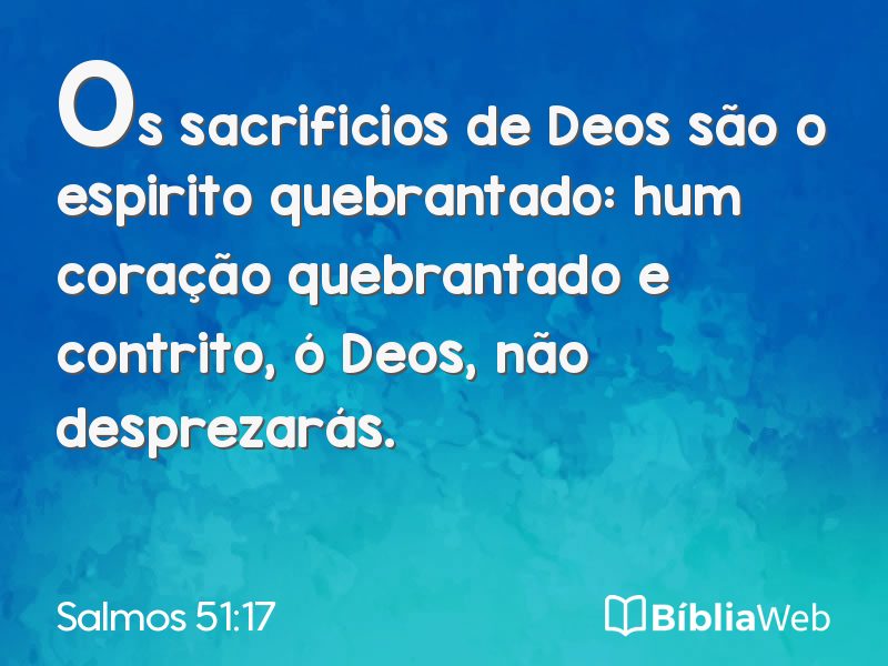 Salmos 51:17 em imagem para compartilhar