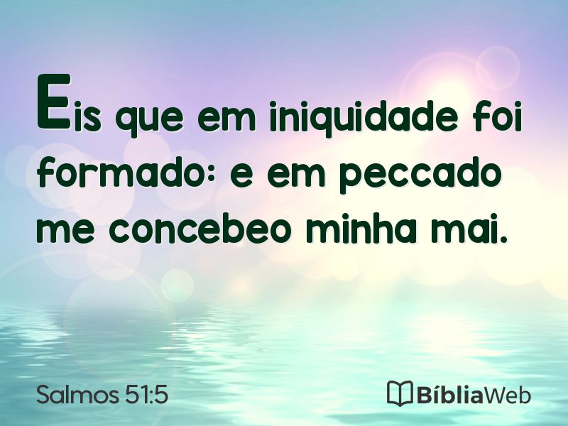 Salmos 51:5 em imagem para compartilhar