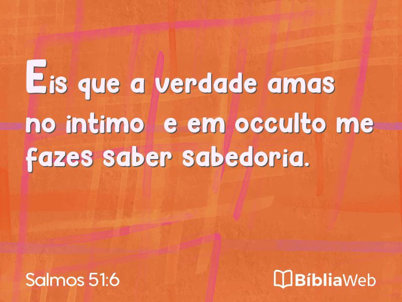 Salmos 51:6 em imagem para compartilhar