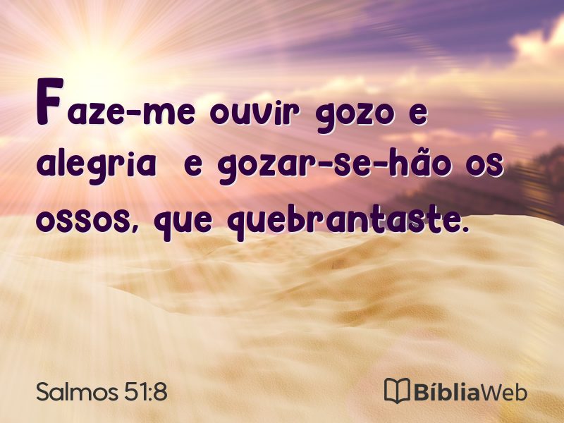 Salmos 51:8 em imagem para compartilhar