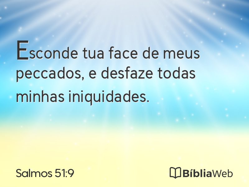 Salmos 51:9 em imagem para compartilhar