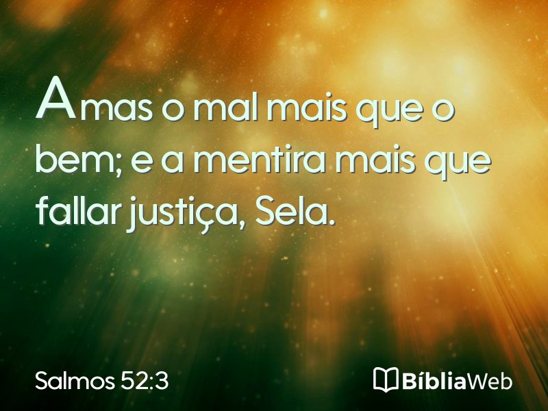 Salmos 52:3 em imagem para compartilhar
