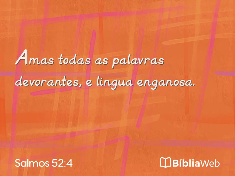 Salmos 52:4 em imagem para compartilhar