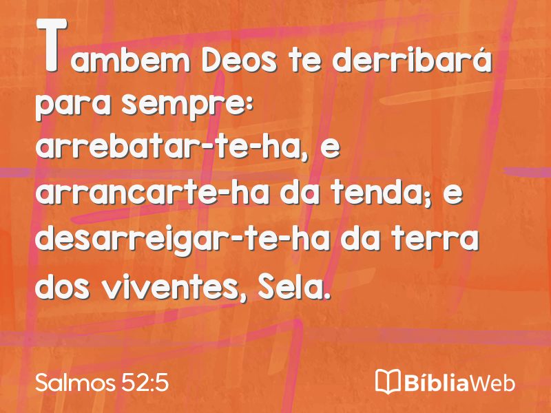 Salmos 52:5 em imagem para compartilhar