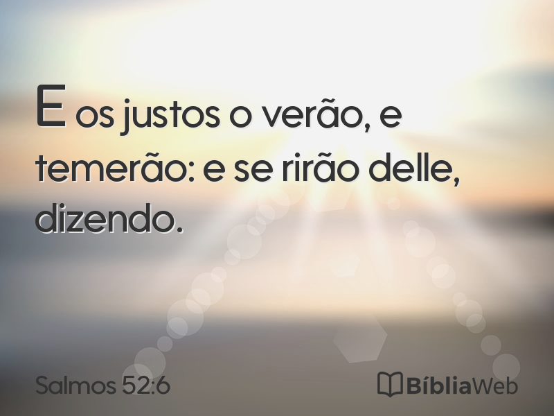 Salmos 52:6 em imagem para compartilhar