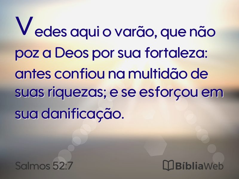 Salmos 52:7 em imagem para compartilhar