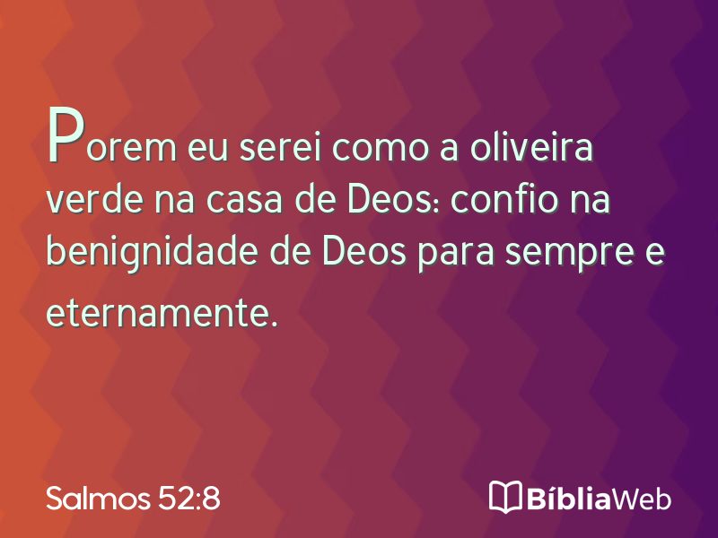 Salmos 52:8 em imagem para compartilhar