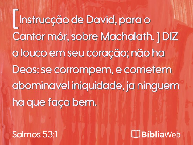 Salmos 53:1 em imagem para compartilhar