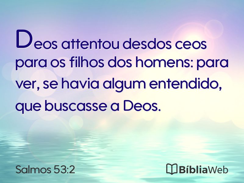 Salmos 53:2 em imagem para compartilhar