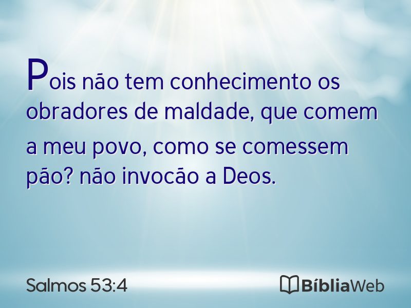 Salmos 53:4 em imagem para compartilhar
