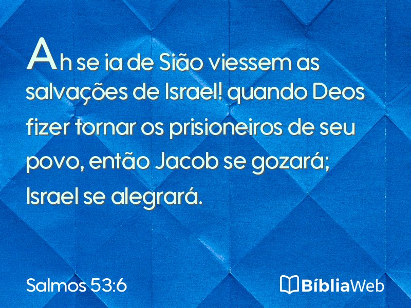 Salmos 53:6 em imagem para compartilhar