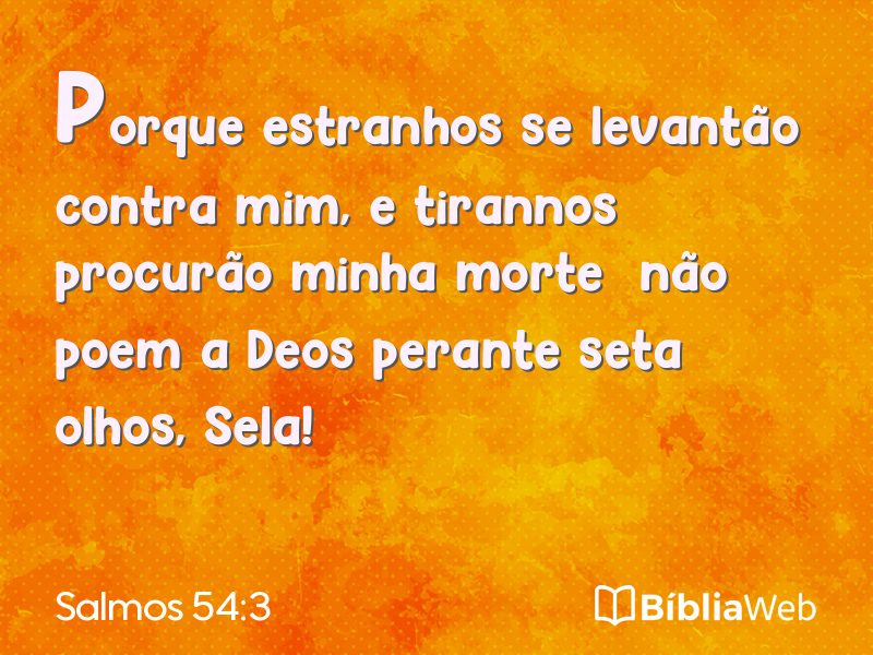 Salmos 54:3 em imagem para compartilhar