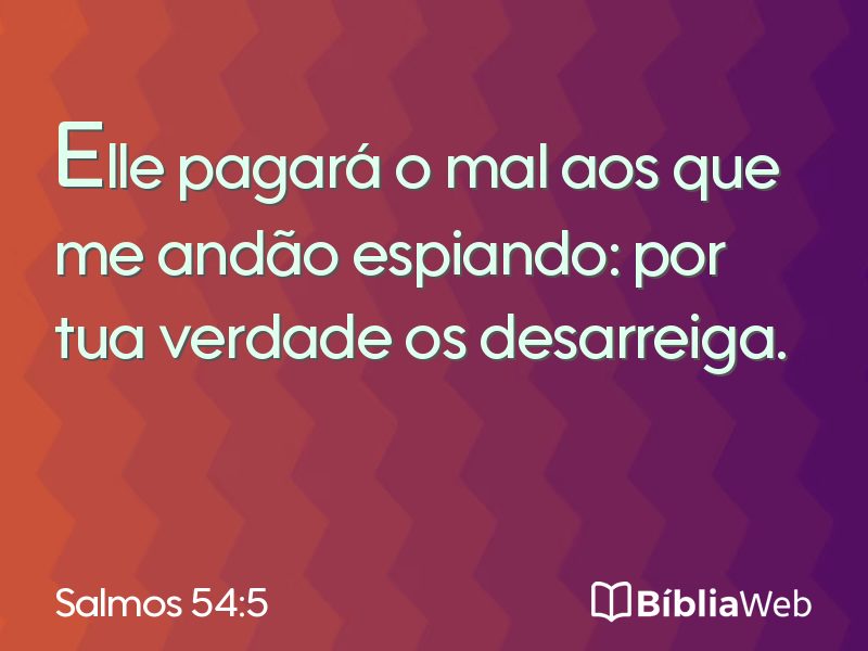 Salmos 54:5 em imagem para compartilhar