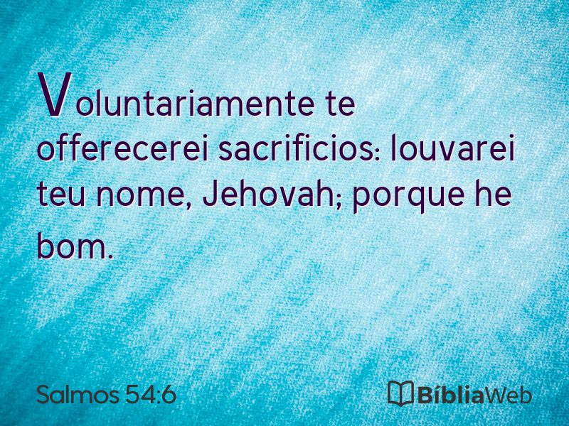Salmos 54:6 em imagem para compartilhar