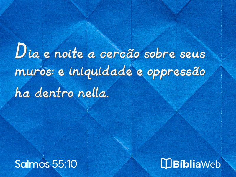 Salmos 55:10 em imagem para compartilhar