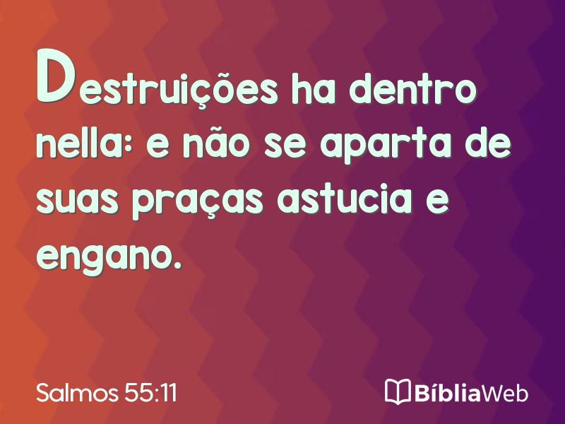 Salmos 55:11 em imagem para compartilhar