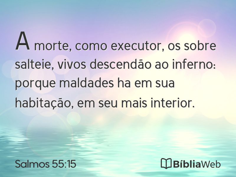 Salmos 55:15 em imagem para compartilhar