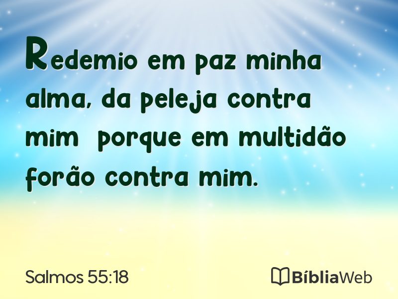Salmos 55:18 em imagem para compartilhar