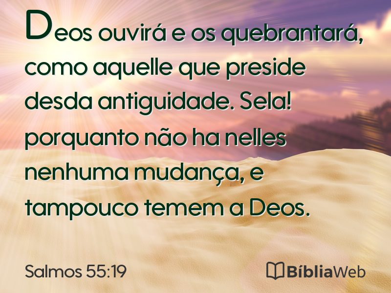 Salmos 55:19 em imagem para compartilhar