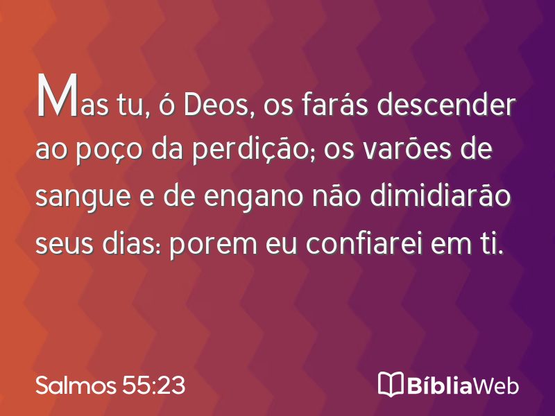 Salmos 55:23 em imagem para compartilhar