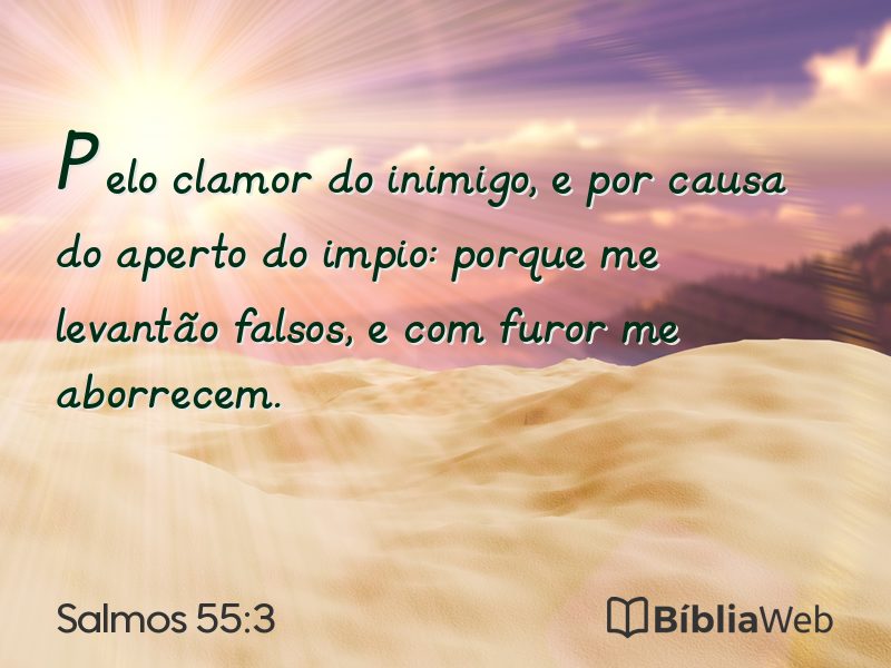 Salmos 55:3 em imagem para compartilhar