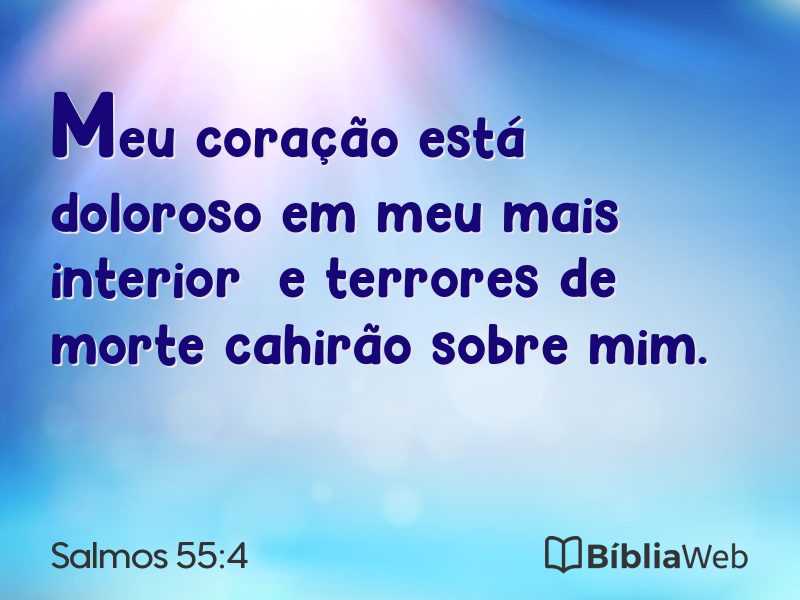 Salmos 55:4 em imagem para compartilhar